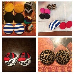 Button earrings